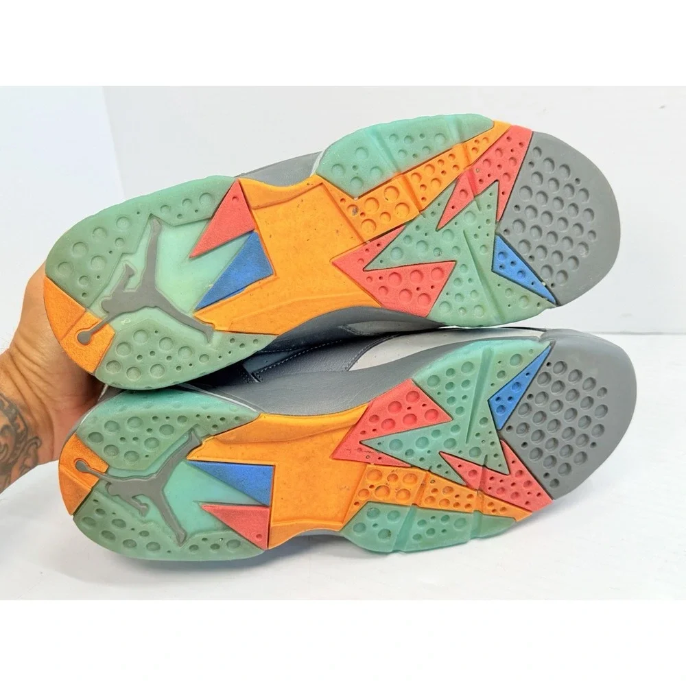 Air Jordan 7 Retro Barcelona Days 2015 Men's 11.5 Grey 304775-016 Sneakers Shoes
